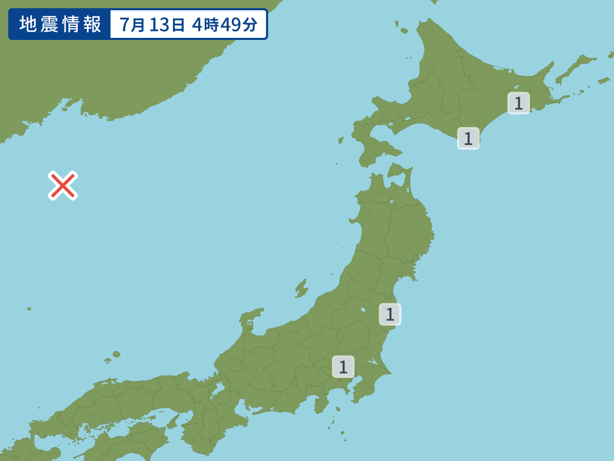 各地域の震度