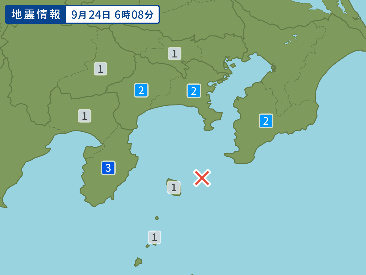 各地域の震度