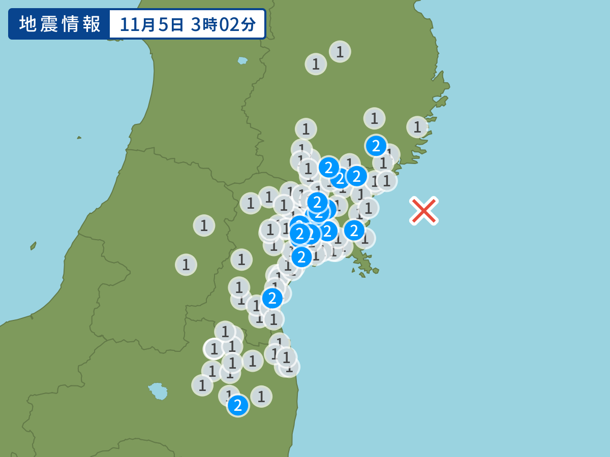 全地点の震度