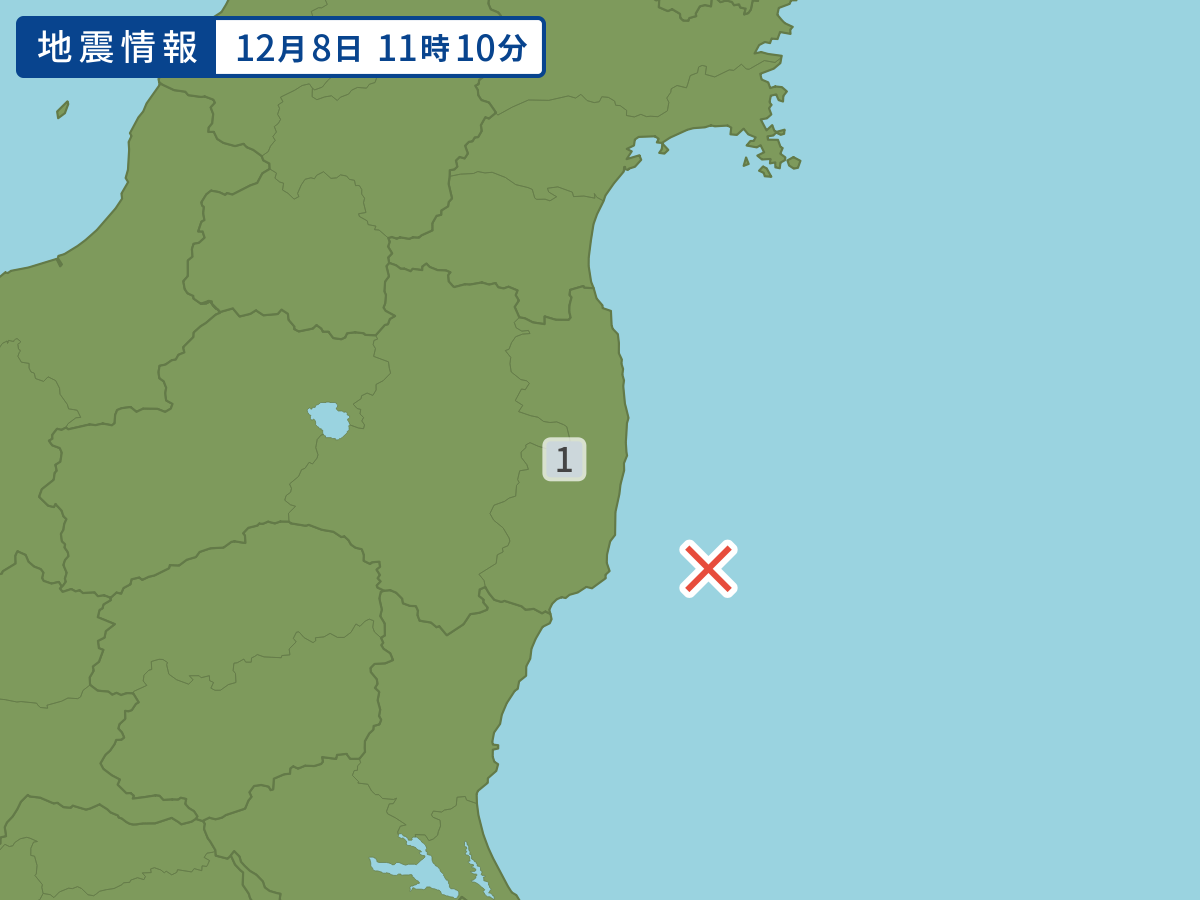 各地域の震度