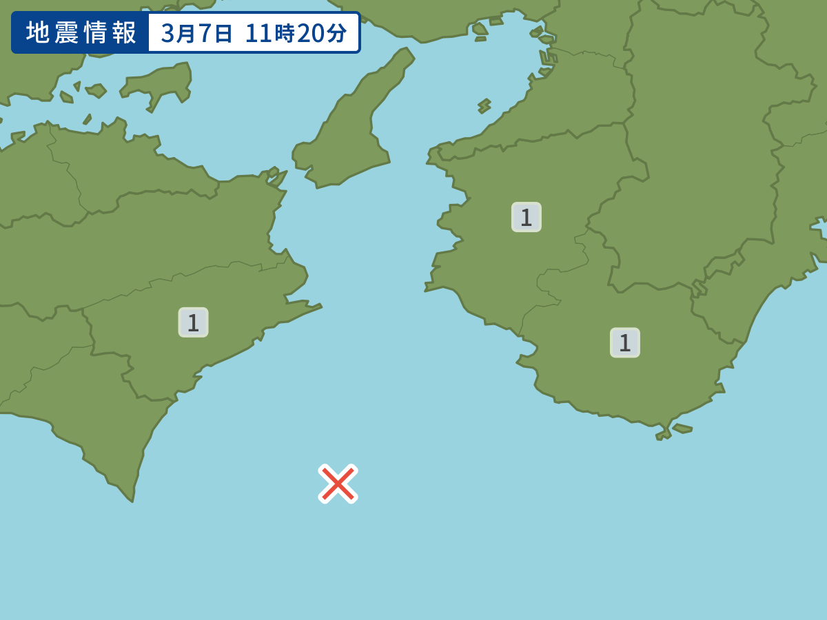 各地域の震度