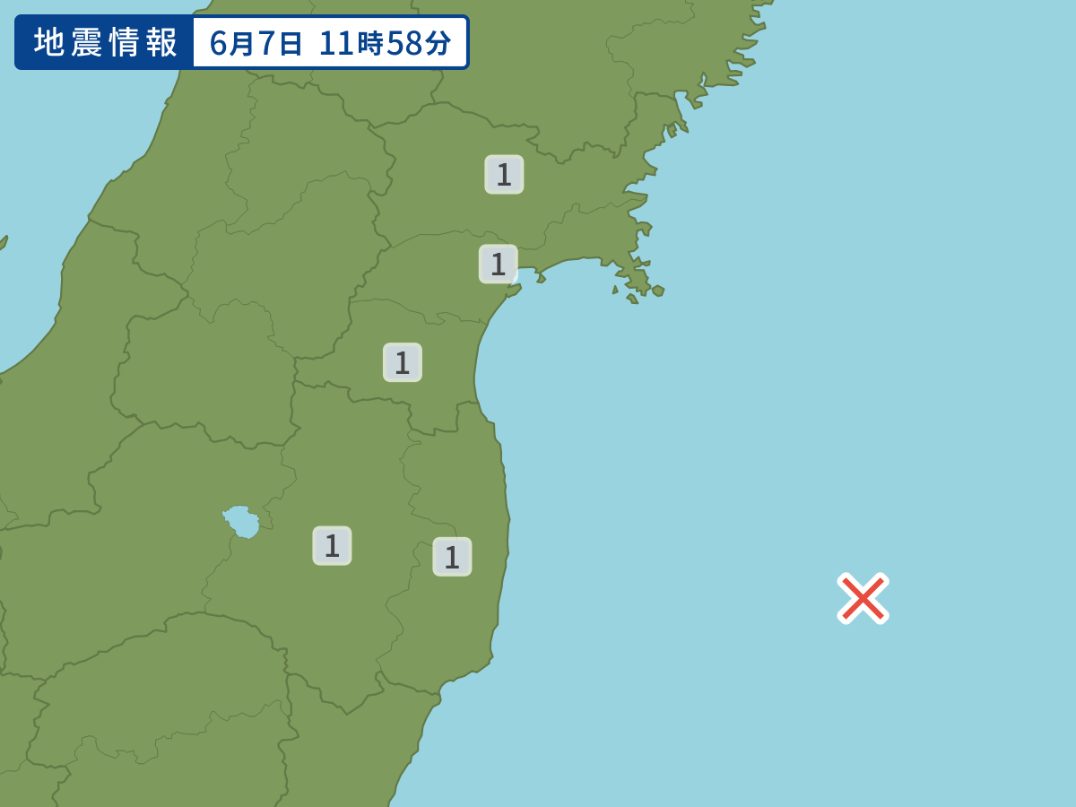 各地域の震度