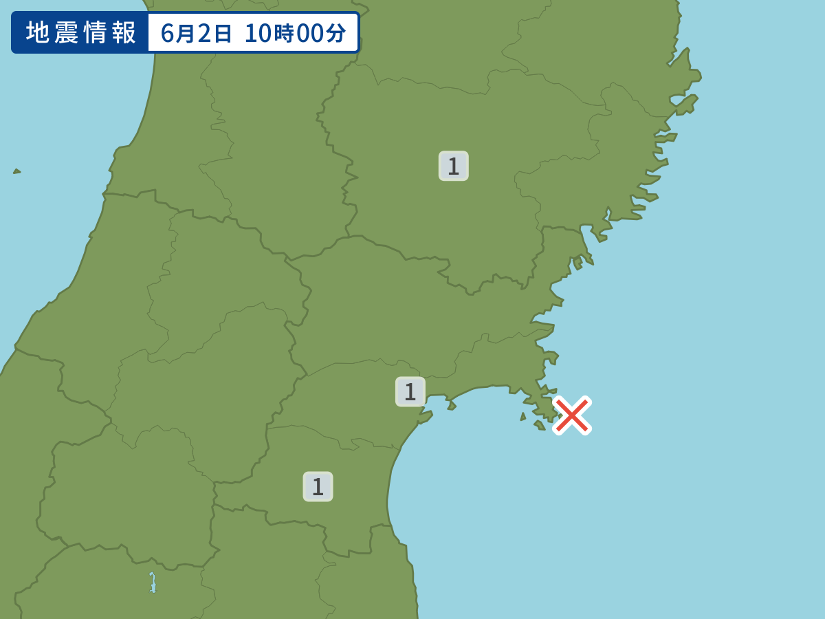 各地域の震度