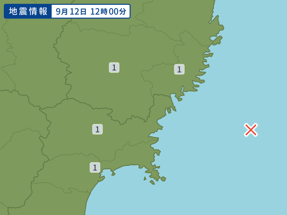 各地域の震度