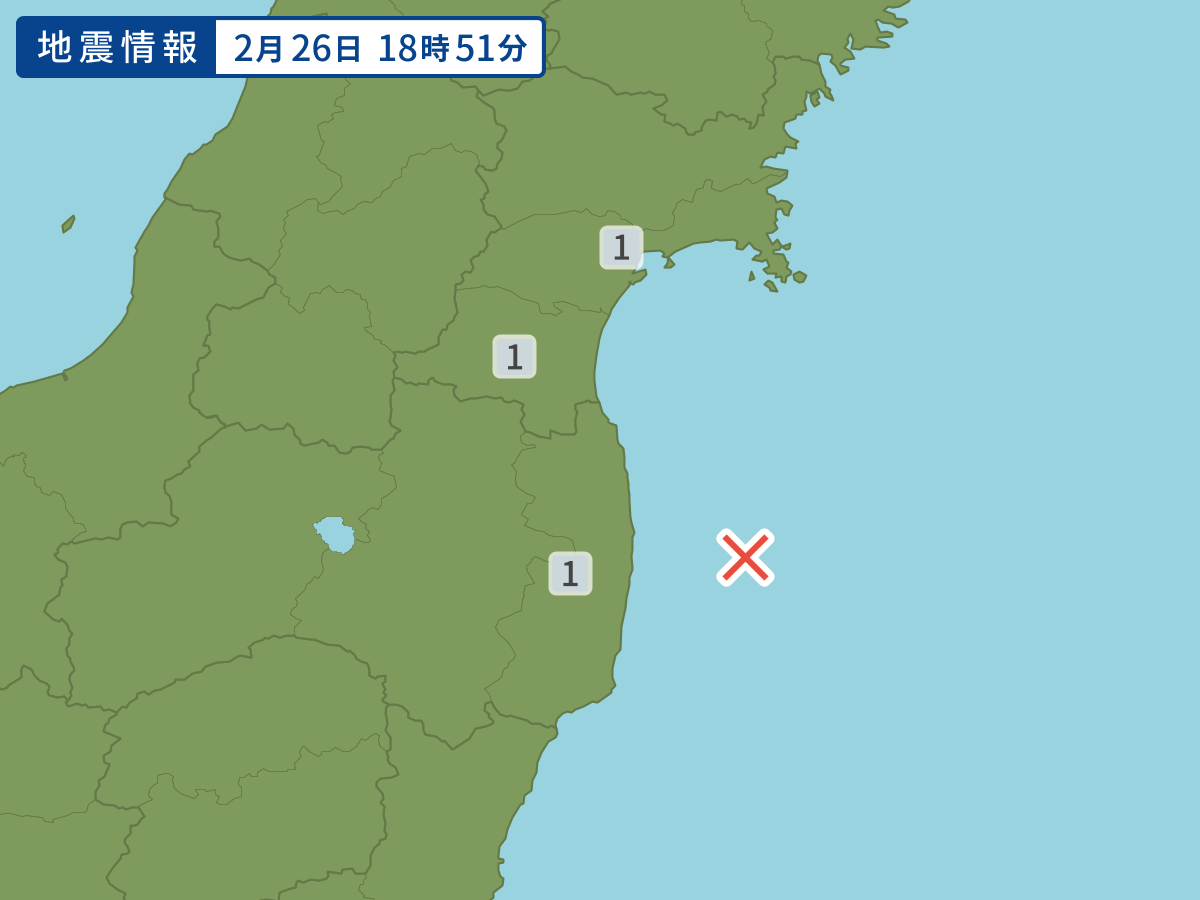 各地域の震度