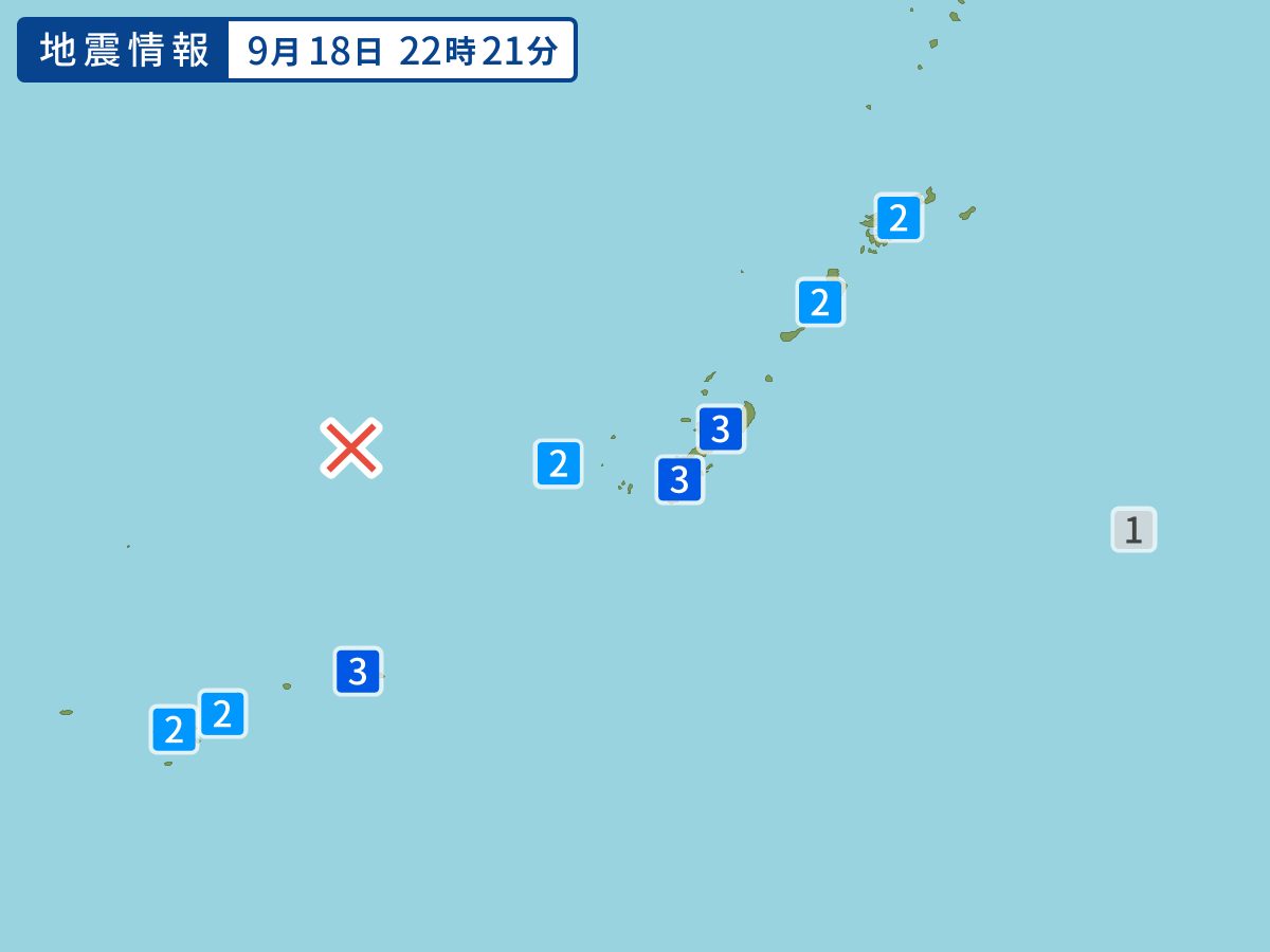 各地域の震度