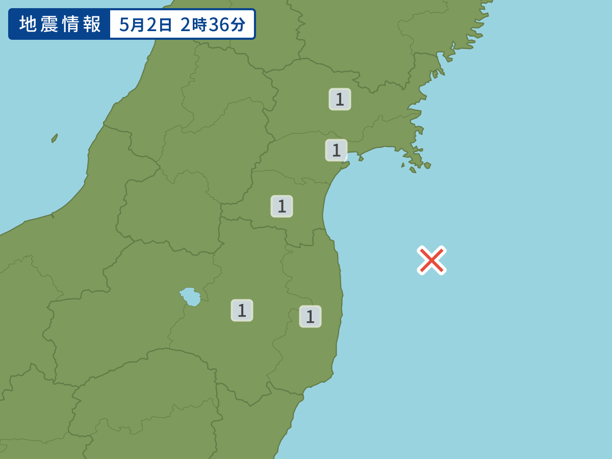 各地域の震度