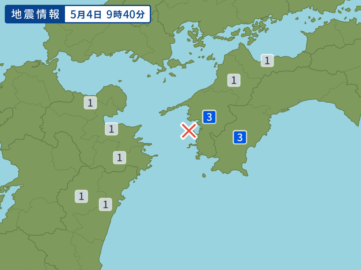 各地域の震度