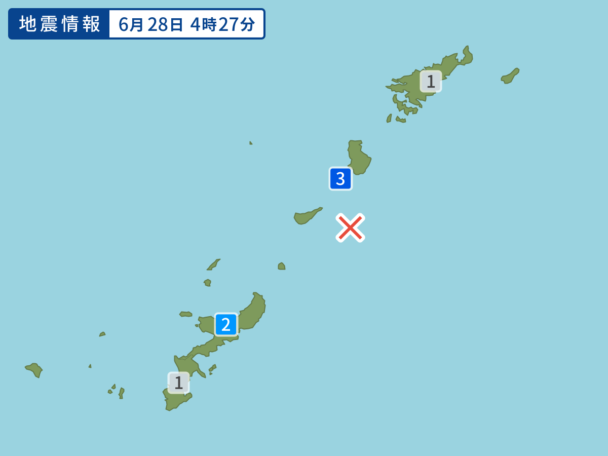 各地域の震度