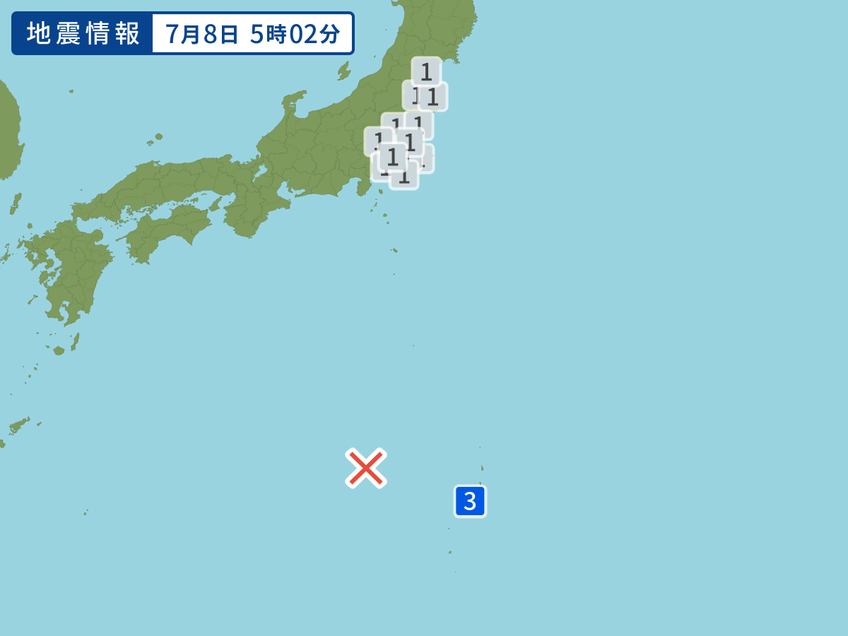 各地域の震度