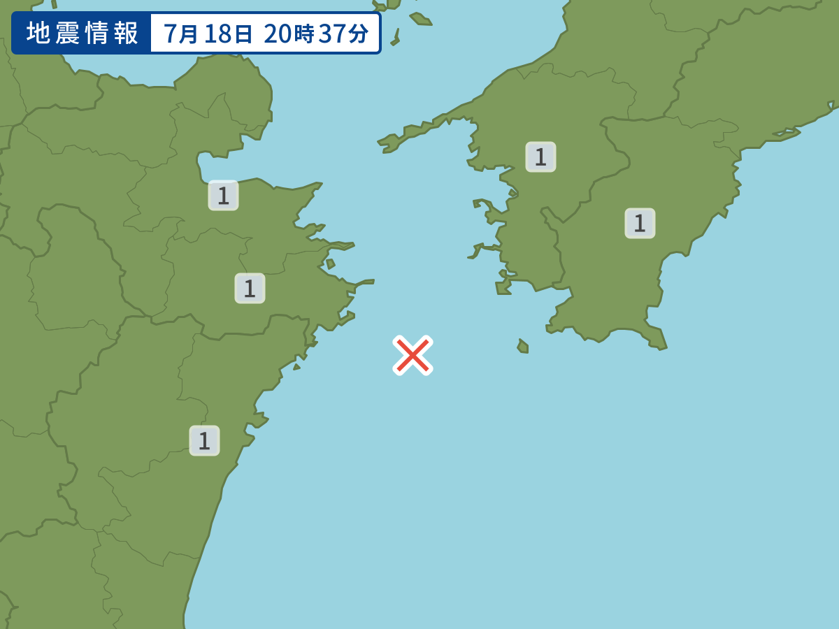 各地域の震度