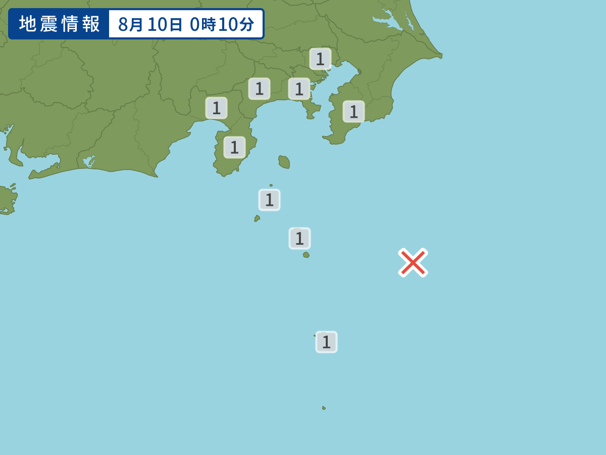 各地域の震度