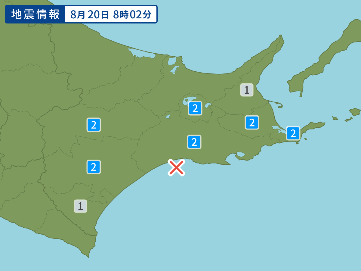 各地域の震度