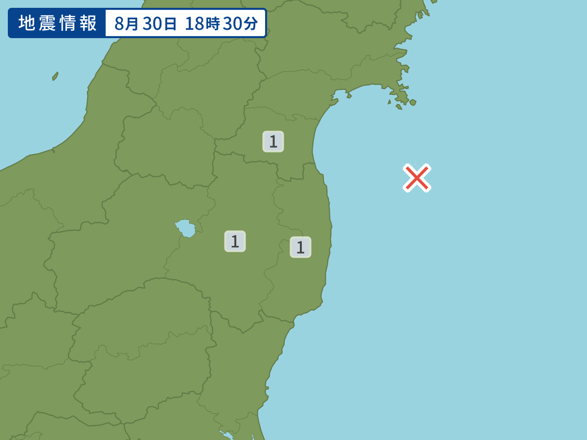 各地域の震度