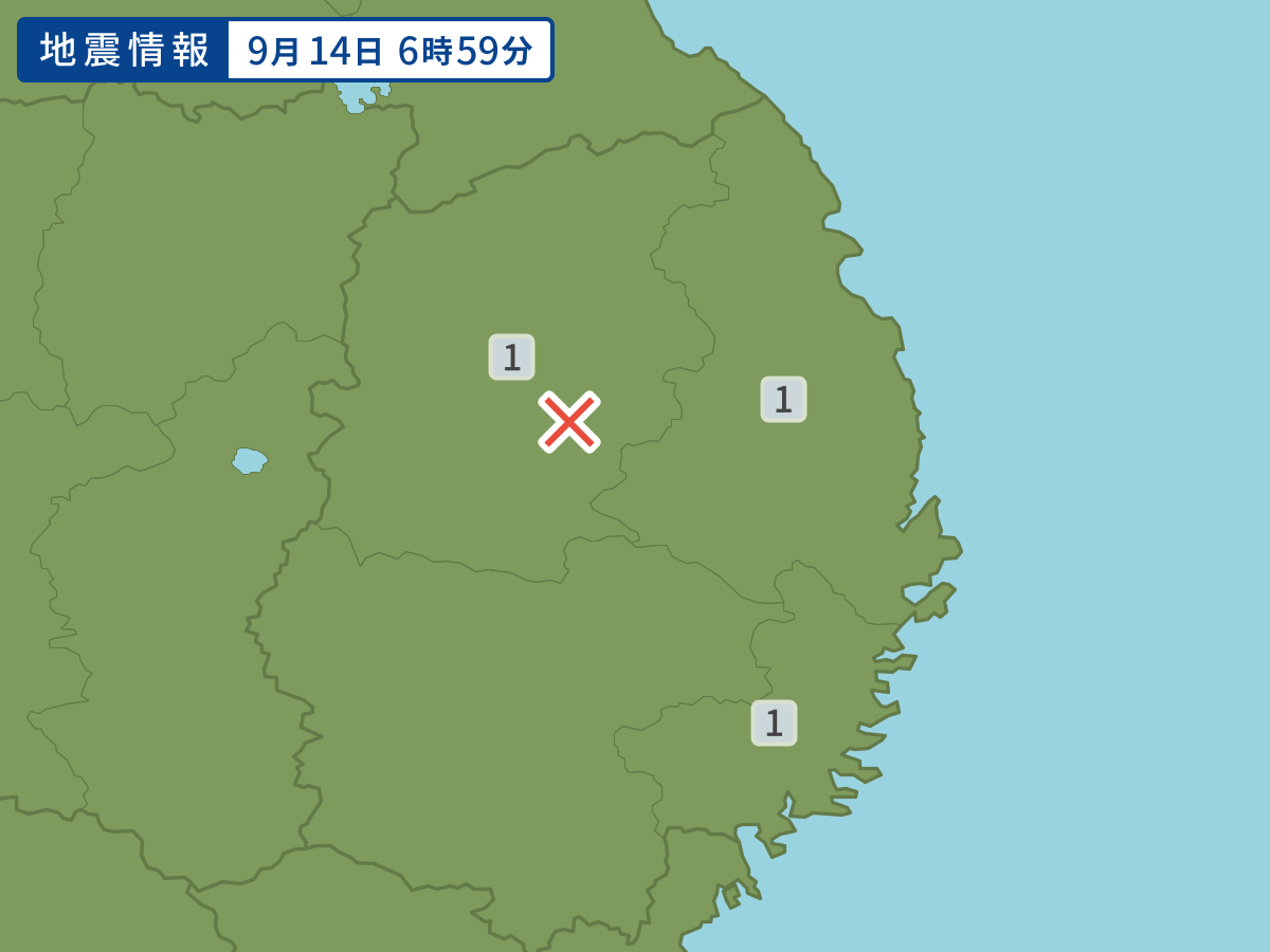 各地域の震度