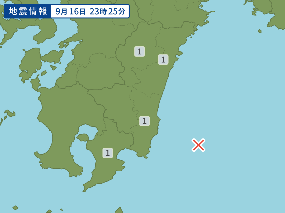 各地域の震度