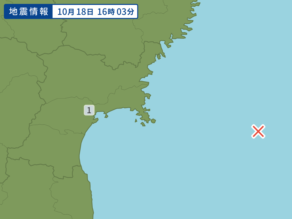 各地域の震度