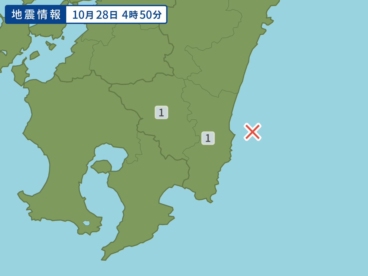 各地域の震度