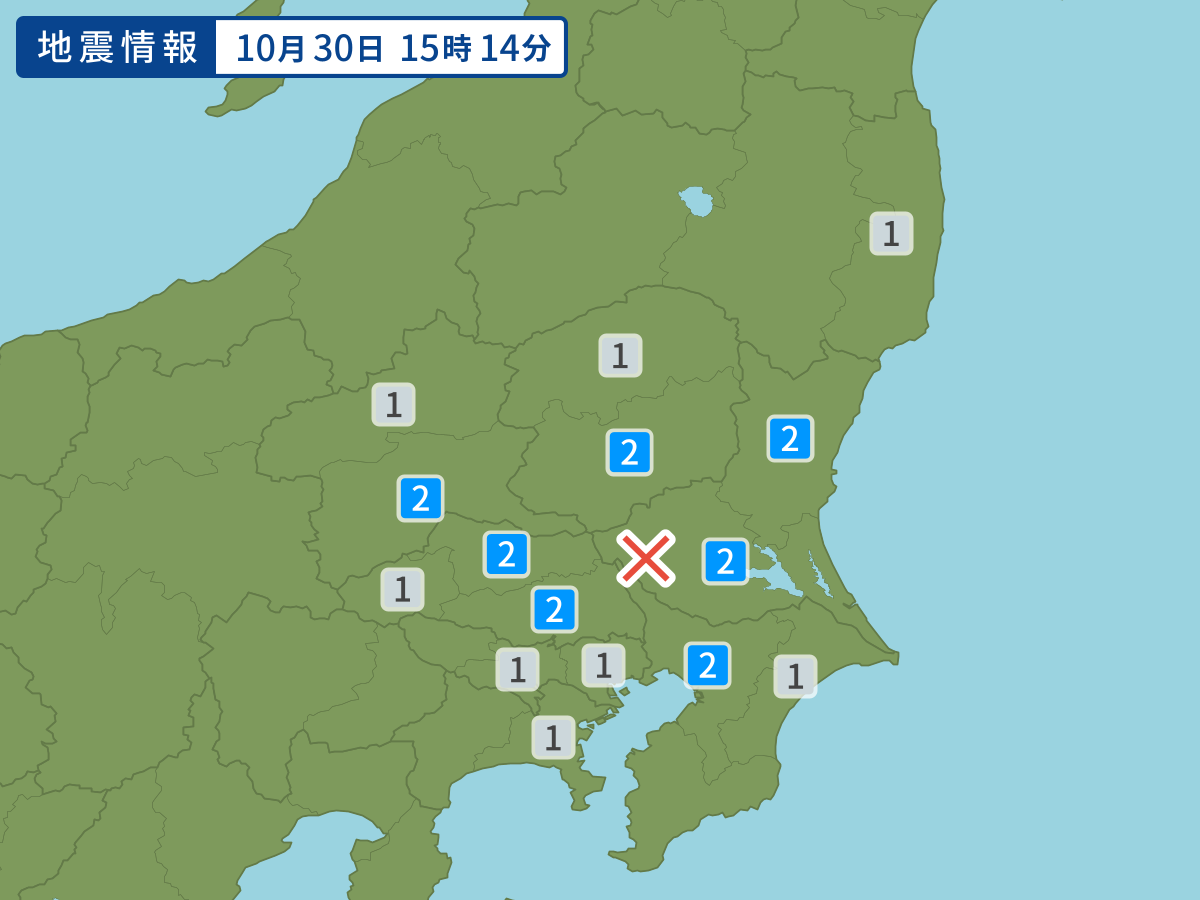 各地域の震度