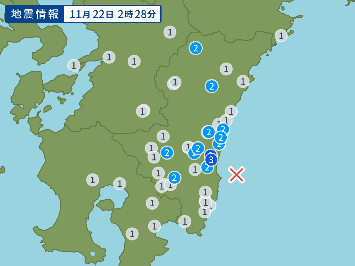 全地点の震度