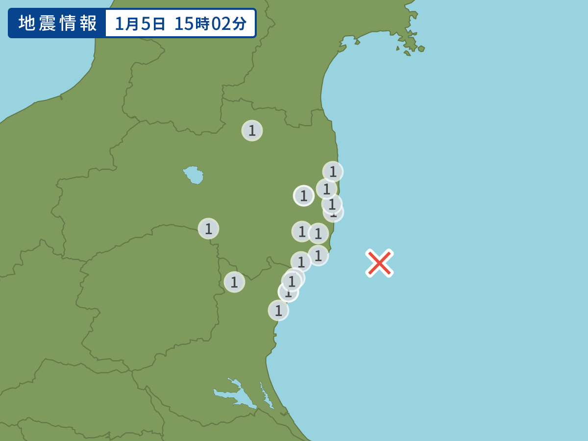 全地点の震度