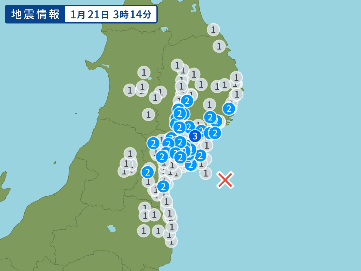 全地点の震度