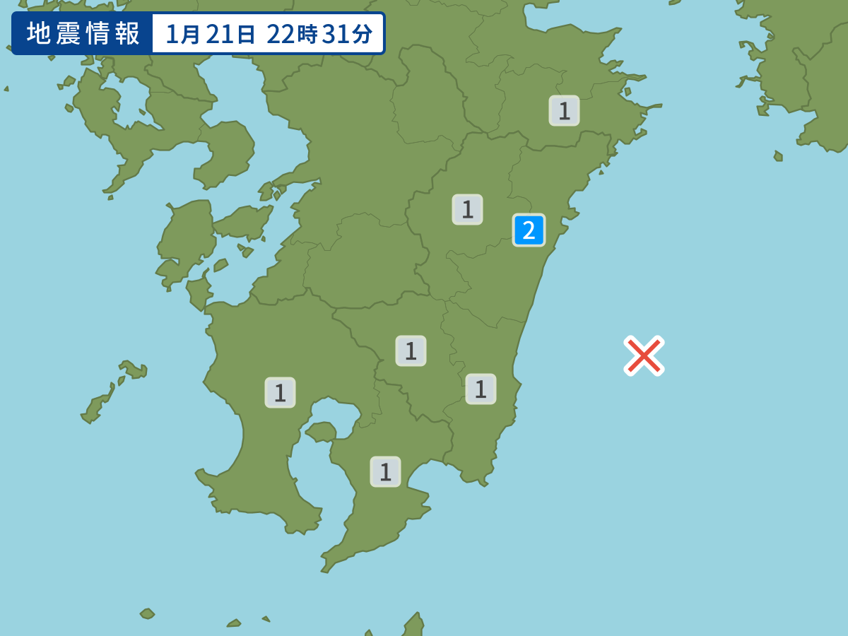 各地域の震度