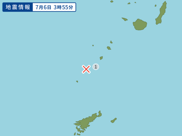 最新的地震震度影像